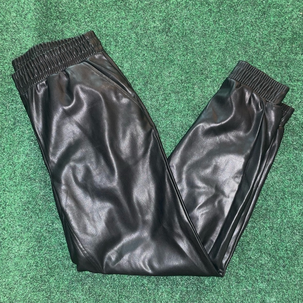 Leather Joggers